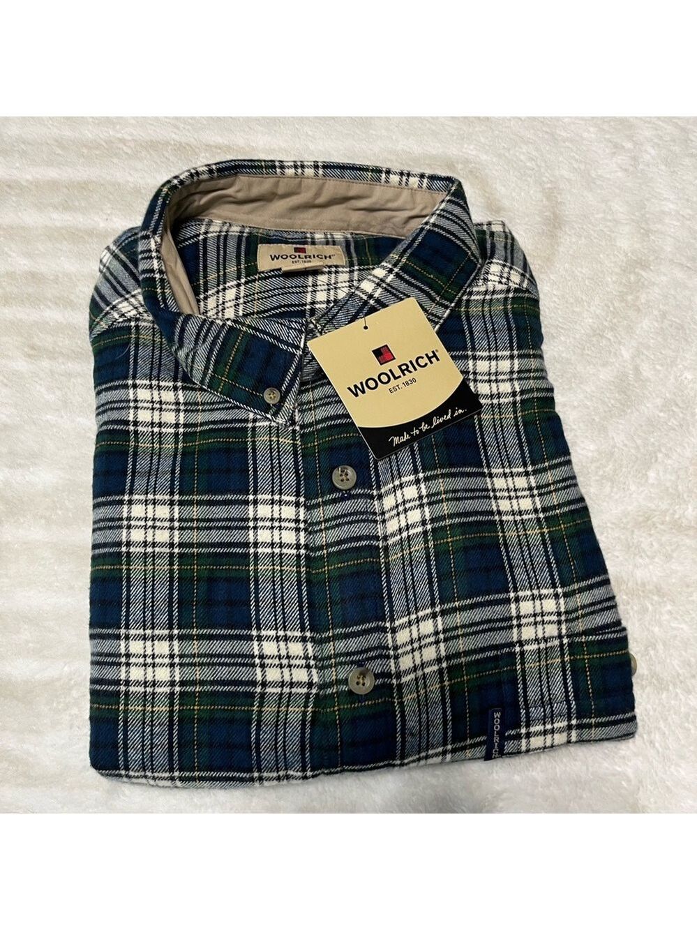 Woolrich Men's Blue Plaid Shirt XXL